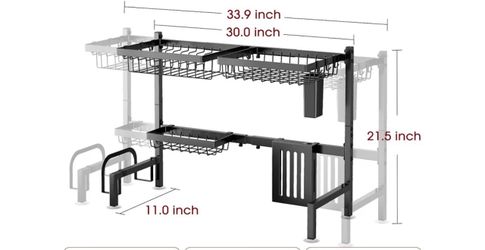 Over the Sink Dish Drying Rack