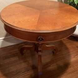 Round Wooden Side Table