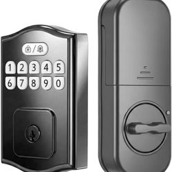Keyless Entry Door Lock, Electronic Deadbolt with 200 User Codes & 4 Backup Keys, Auto-Lock Smart Door Lock for Front Door, Easy Installation