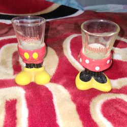 Mickey and minnie shot glasses