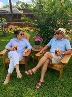Wooden Adirondack Chair Set