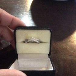 Marquis wedding ring white gold