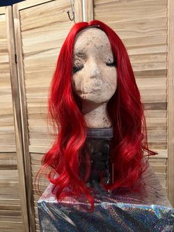 Long 18” Curly Wavy Red Wig