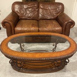 Leather Furniture set with end tables
