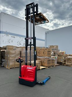 NEW Commercial Fully Electric Pallet Stacker Forklift