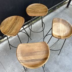CB2 WESTELM WILLIAM SONOMA SET OF 4 BAR AND COUNTER STOOLS MODERN CONTEMPORARY NEEDS TO BE GONE BY FRIDAY