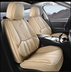 Ford F150 Seat Covers 2009-2026 – A00G Beige Faux Leather – Front Pair