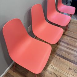 4x Article Svelti Dining Chair - Begonia Orange