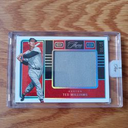 2023 Ted Williams Panini Three And Two Jumbo Patch Card Silver #8/15 Boston Red Sox's 