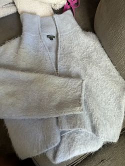 Comfy fuzzy light blue sweater
