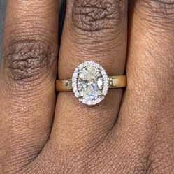 Lab Created Diamond Engagement Ring