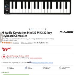 M-Audio 32 Key Mini MIDI Keyboard