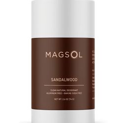 MAGSOL Sandalwood Natural Deodorant Aluminum Free Baking Soda Free