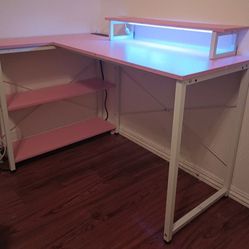 Pink Desk -$60 **FREE Pink Lamp With Purchase