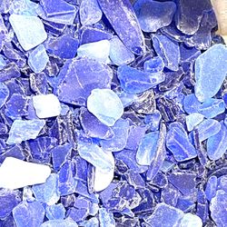 3 Pounds Of Tumbled Blue Beach Glass