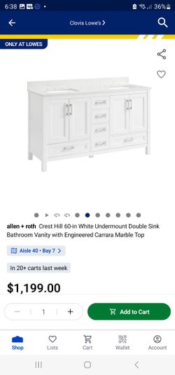 60 Inch Double Sink New IN Box $600