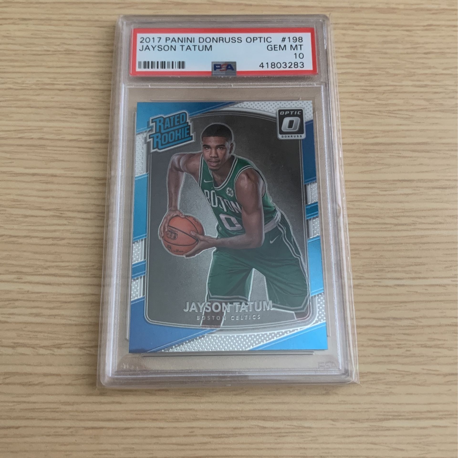 2017 Panini Optic #198 Jayson Tatum PSA 10 Gem Mint Rookie Card RC