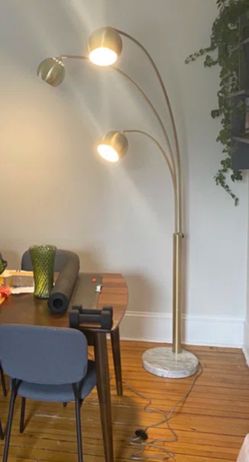 Dicken 83'' Satin Brass Tree Floor Lamp