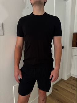 Zara Men's Black Knit T-Shirt
