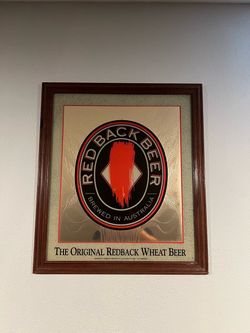 Rare Red Back Beer Sign