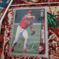 Philadelphia Phillips Darren Daulton 1996 Upper Deck Collectors Choice Silver Scrip Parallel Card 