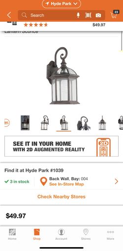 Hampton bay. Exterior wall lantern