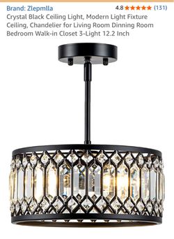 New crystal black ceiling light( have 2)