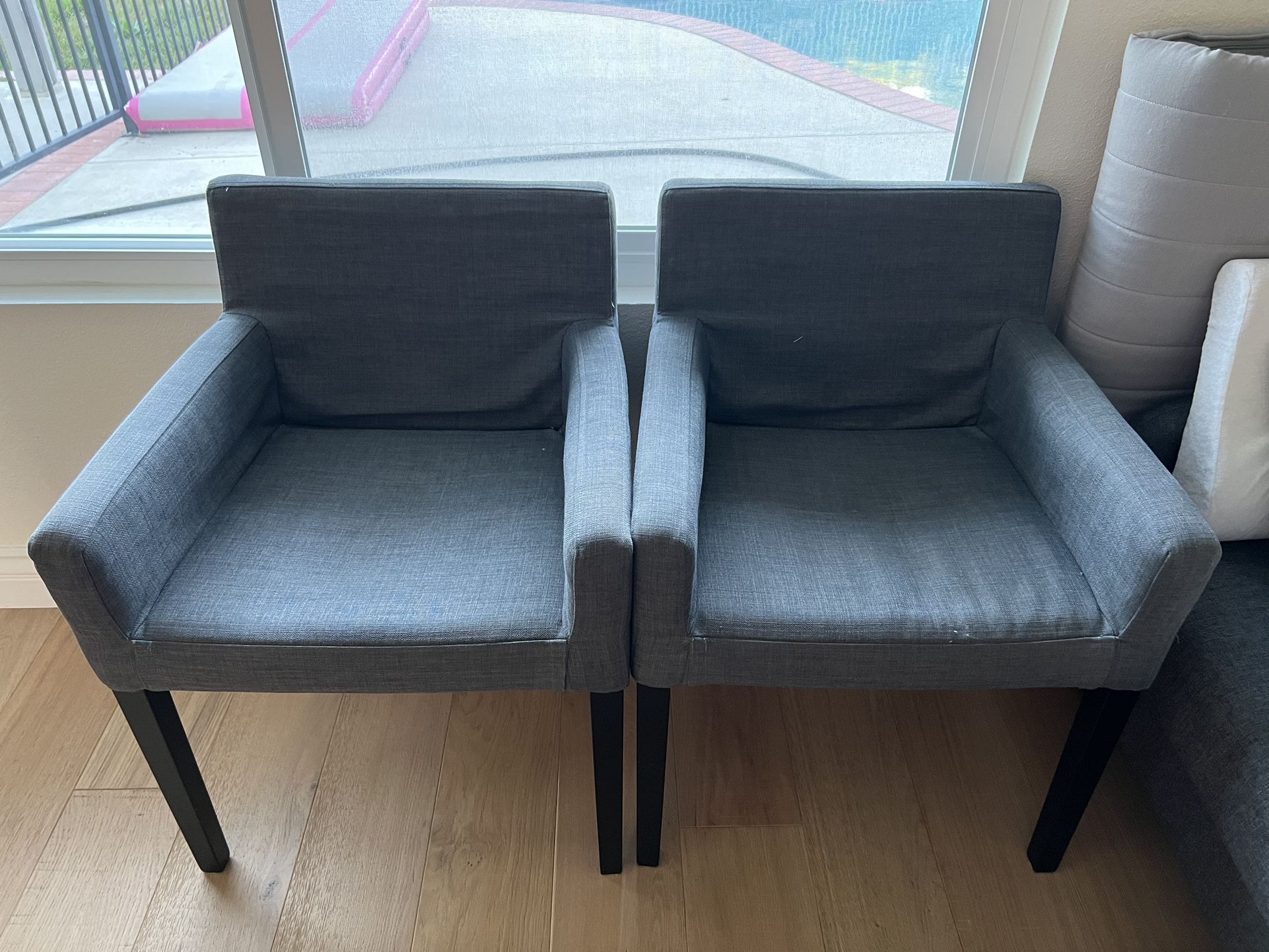 2 X IKEA Nils Dining Chair with Armrests Cover