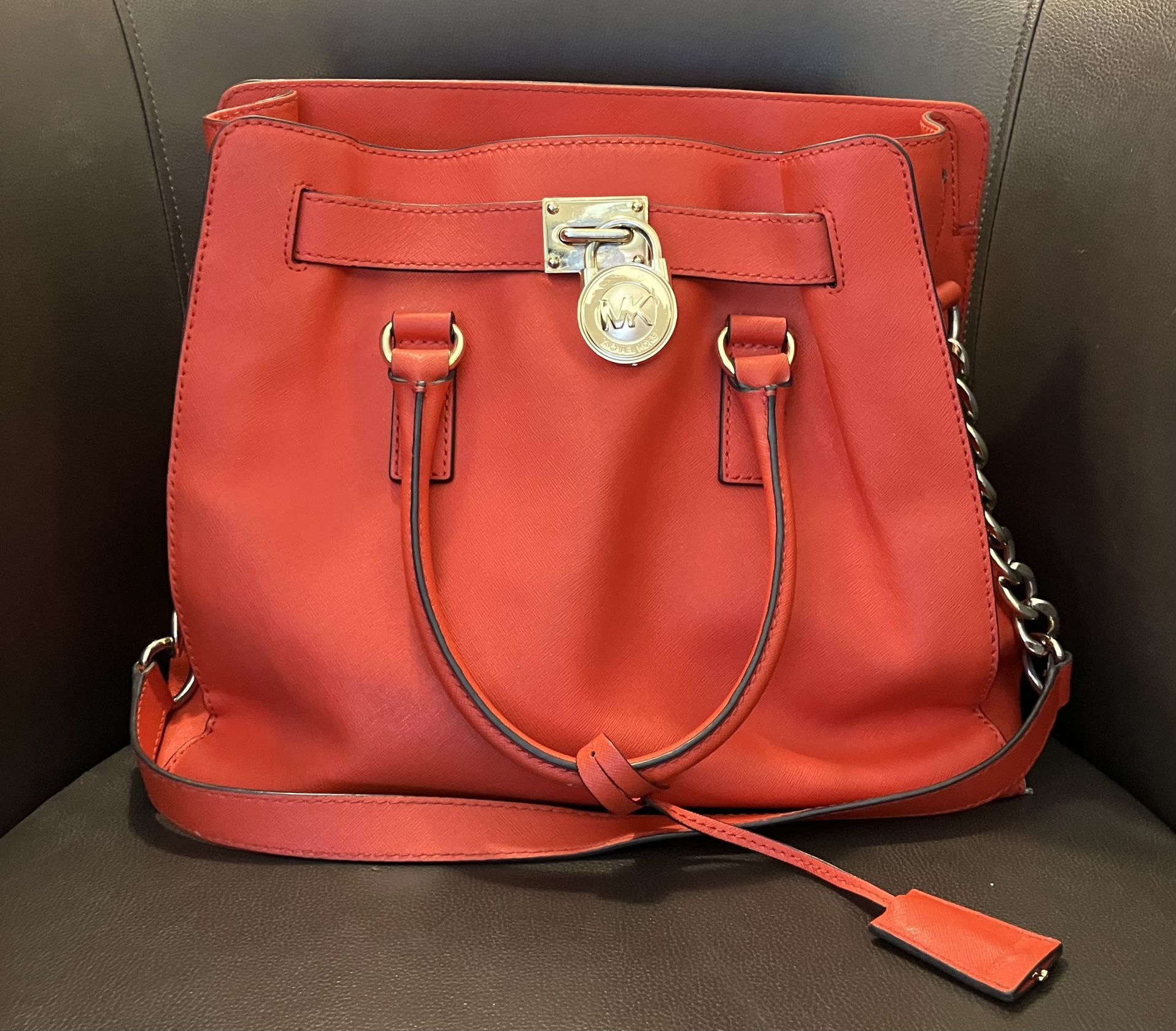 Micheal Kors Hamilton Large Red Leather Purse