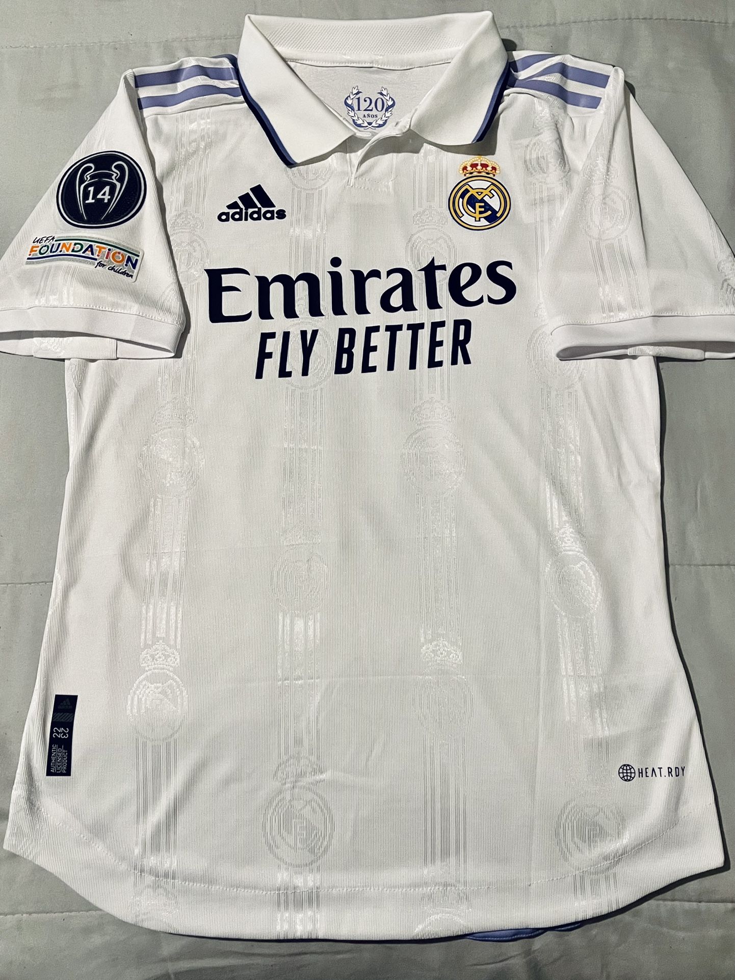 Real Madrid CF (Home 2022/23, Player Jersey) UCL Edition, Size: L