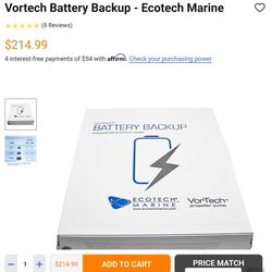 Ecotech Vortech Backup battery