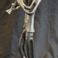 🩶Metal Abstract Sculpture Of Musician 14" Tall🩶