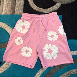 Denim Tear Shorts Pink