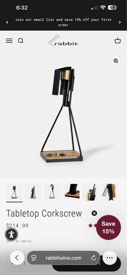 Rabbit Tabletop Corkscrew Featured in Wine Enthusiast