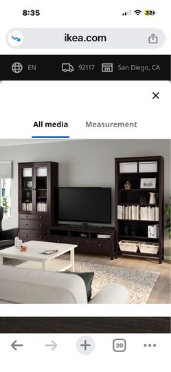 IKEA HEMNES Solid Wood TV Storage Wall Unit – $295 Firm – Over $1,100 New