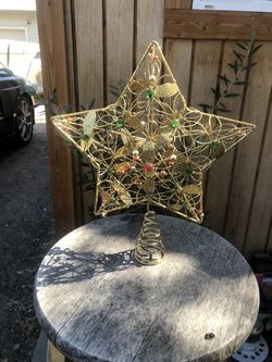 Vintage gold  Christmas Tree Star from PIERE 1 IMPORTS