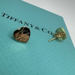 Tiffany Return to Double Heart 18K Gold Earrings