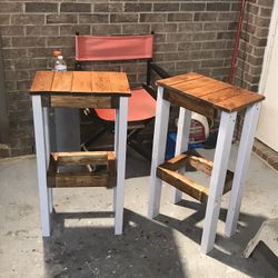 30 inch Special Walnut Stain Top Farmhouse Style Bar Stools ….4 For $160