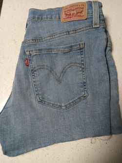 Levi's denim shorts. original distressed