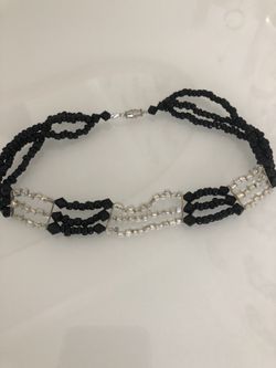 Beaded choker necklace