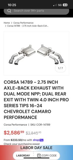 Camaro Exhaust