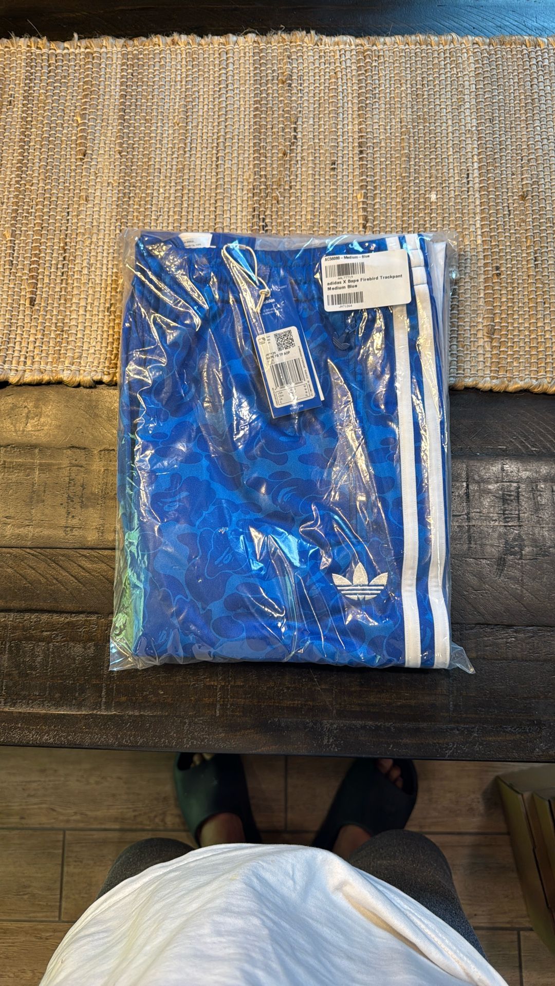 Adidas X Bape Firebird Track Pants Blue Size Medium