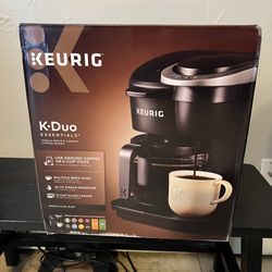 Keurig K-Duo Essentials Black Single-Serve K-Cup Pod Coffee Maker, Black
