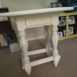 White Solid Wood Table 