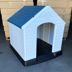 Brand New $150 Waterproof Plastic Dog House for X-Large size pet Indoor Outdoor Cage Kennel 42x42x45 inches 