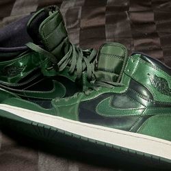 Rare Nike Jordan 1 Retro High Anti Gravity Machines Grove Green Patent Leather