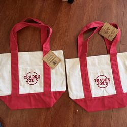 trader joes canvas small bags with tags each $50