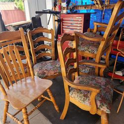 8 Chairs 6 of them are padded