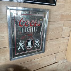 Vintage Coors Light Mirror Sign
