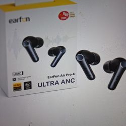 EarFun AIR Pro 4  Wireless Earphones Bluetooth 5.4 /50 Db Adaptive Hybrid Anc Black 